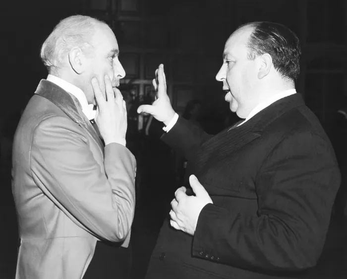 Framed Print : Actor Sir Cedric Hardwick and director Alfred Hitchcock on the set SUSPICION, 1941. (CSU_2015_9_853) Framed Print : Actor Sir Cedric Hardwick and director Alfred Hitchcock on the set SUSPICION, 1941. (CSU_2015_9_853)