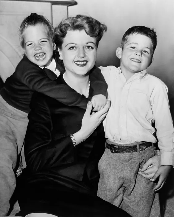 Framed Print : Actress Angela Lansbury with daughter Deidre and son Andrew, 1957. (BSLOC_2015_14_160)