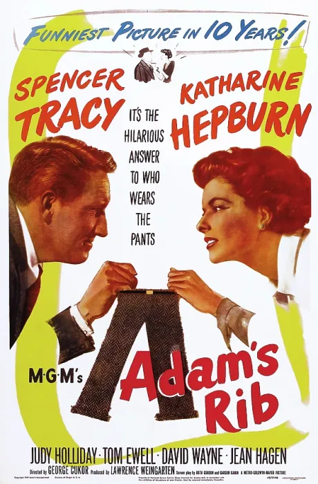 Framed Print : ADAM'S RIB, from left: Spencer Tracy, Katharine Hepburn, 1949