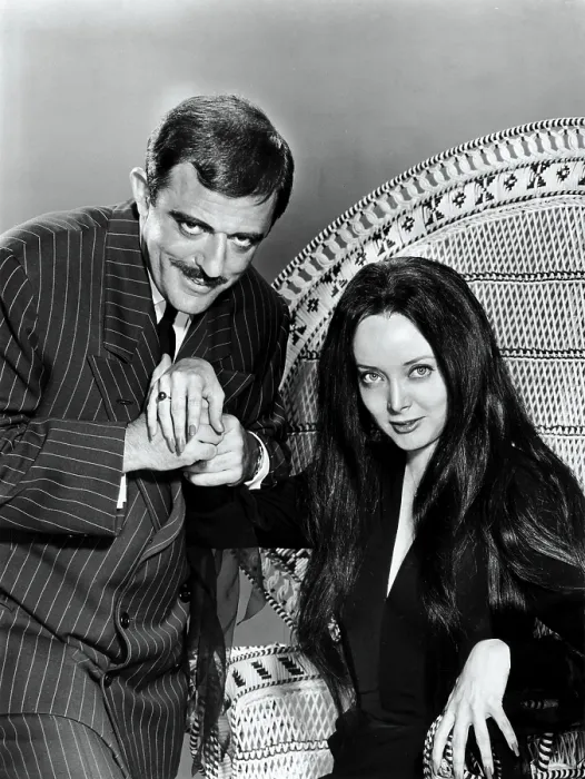 Framed Print : THE ADDAMS FAMILY, John Astin, Carolyn Jones, 1964-66 Framed Print : THE ADDAMS FAMILY, John Astin, Carolyn Jones, 1964-66