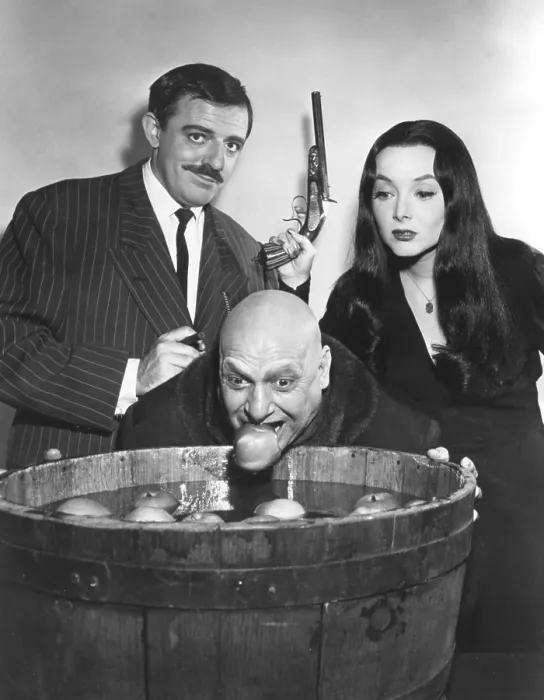 Framed Print : THE ADDAMS FAMILY, John Astin, Jackie Coogan, Carolyn Jones in episode Halloween-Addams Style aired October 29, 1965, 1964-66