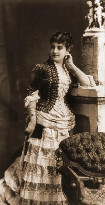 Framed Print : Adelina Patti (1843-1919) in 1881, at the height of her forty year career as a top international opera singer