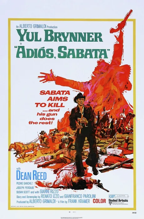 Framed Print : ADIOS SABATA, (aka INDIO BLACK, SAI CHE TI DICO: SEI UN GRAN FIGLIO), US poster, Yul Brynner, 1970
