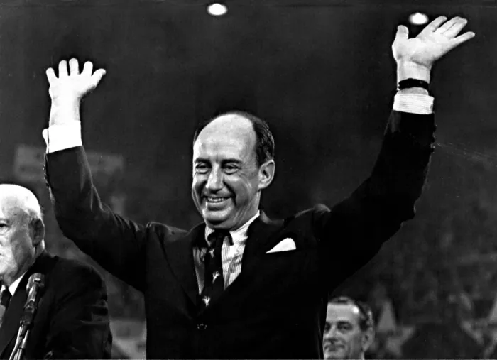 Framed Print : ADLAI STEVENSON, accepts the Democratic nomination to run for President