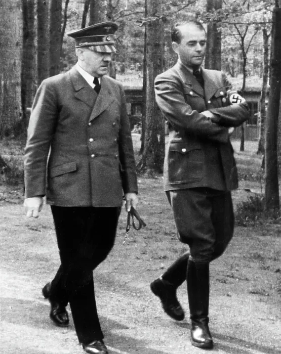 Framed Print : ADOLF HITLER (L), and ALBERT SPEER (R), at Wolfschanze, East Prussia, 1940s. Everett / CSU Archives Framed Print : ADOLF HITLER (L), and ALBERT SPEER (R), at Wolfschanze, East Prussia, 1940s. Everett / CSU Archives