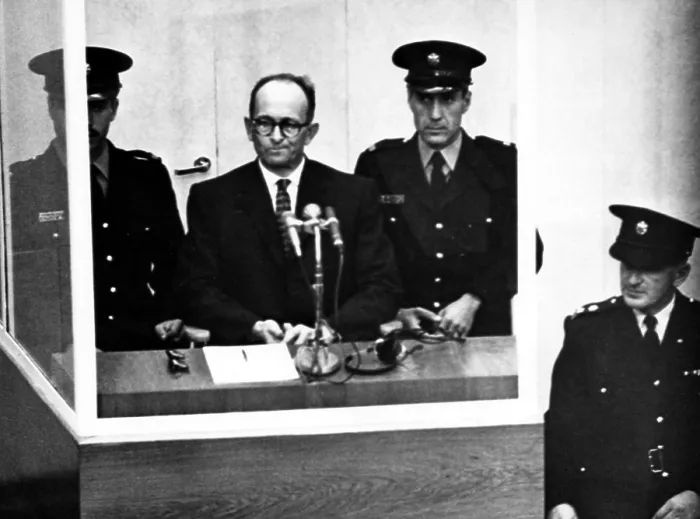 Framed Print : Adolph Eichmann on the opening day of his trial for war crimes, Israel, April 11, 1961.. Courtesy: CSU Archives  /  Everett Collection