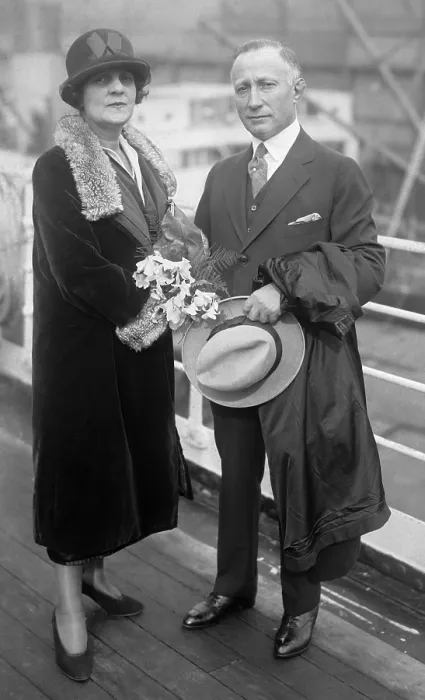 Framed Print : Adolph Zukor 1873-1976 entertainment entrepreneur who founded of Paramount Pictures with his wife Lottie. Ca. 1920. (BSLOC_2010_18_160)
