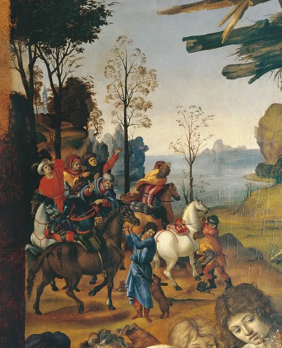 Framed Print : Adoration of the Magi (Panel in the church of San Donato), by Filippino Lippi, 1496, 15th Century, panel, cm 258 x 243 - Italy, Tuscany, Florence, Uffizi Gallery Framed Print : Adoration of the Magi (Panel in the church of San Donato), by Filippino Lippi, 1496, 15th Century, panel, cm 258 x 243 - Italy, Tuscany, Florence, Uffizi Gallery