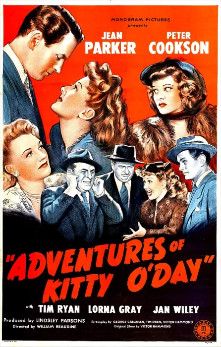 Framed Print : ADVENTURES OF KITTY O'DAY, US poster, top from left: Peter Cookson, Jean Parker, Lorna Gray, 1945 Framed Print : ADVENTURES OF KITTY O'DAY, US poster, top from left: Peter Cookson, Jean Parker, Lorna Gray, 1945