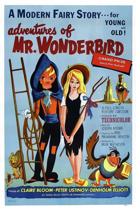 Framed Print : THE ADVENTURES OF MR. WONDERBIRD (aka LA BERGERE ET LE RAMONEUR), US poster art, 1952 Framed Print : THE ADVENTURES OF MR. WONDERBIRD (aka LA BERGERE ET LE RAMONEUR), US poster art, 1952