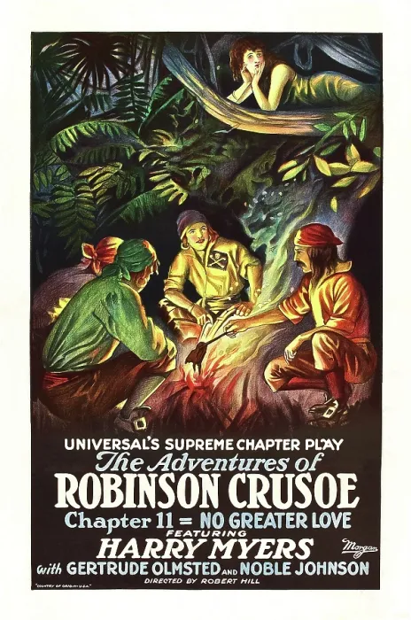 Framed Print : THE ADVENTURES OF ROBINSON CRUSOE, Gertrude Olmstead (top), chapter 11, No Greater Love, 1922 Framed Print : THE ADVENTURES OF ROBINSON CRUSOE, Gertrude Olmstead (top), chapter 11, No Greater Love, 1922