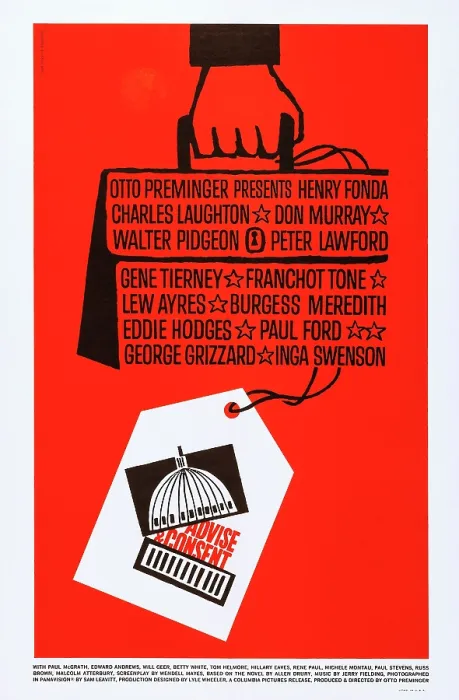 Framed Print : ADVISE AND CONSENT, (aka ADVISE & CONSENT), US poster art, 1962