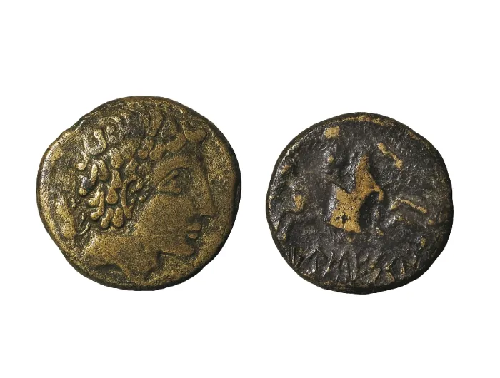 Framed Print : Aes, Hispanic-Roman coin. SPAIN. Sabadell. Sabadell History Museum. Proc: SPAIN. Vic. AISA / Everett Collection**US SALES ONLY**