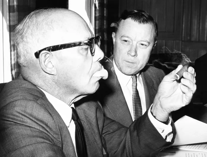 Framed Print : AFL-CIO leaders, George Meany, and Walter Reuther endorsed John Kennedy for President. Aug. 26, 1960 (CSU_2015_11_1659) Framed Print : AFL-CIO leaders, George Meany, and Walter Reuther endorsed John Kennedy for President. Aug. 26, 1960 (CSU_2015_11_1659)