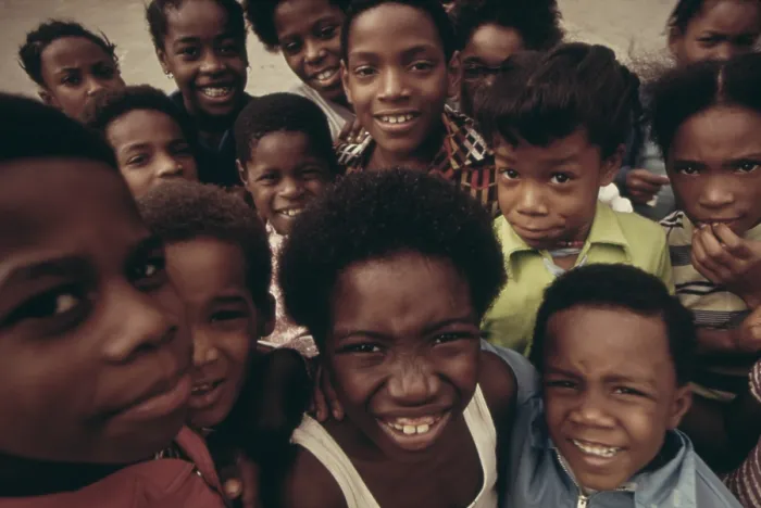 Framed Print : African American children on the street in North Philadelphia. Ca. 1975 Framed Print : African American children on the street in North Philadelphia. Ca. 1975