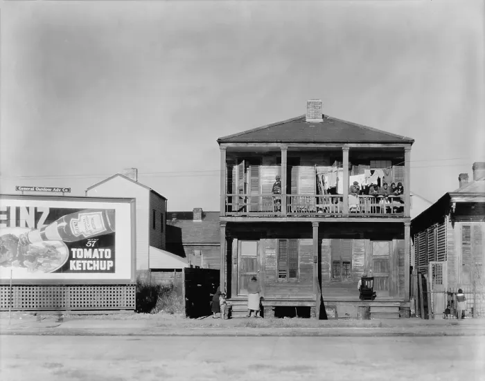 Framed Print : African American house, titled: Negro House in New Orleans, Louisiana, photograph by Walker Evans, January, 1936 Framed Print : African American house, titled: Negro House in New Orleans, Louisiana, photograph by Walker Evans, January, 1936