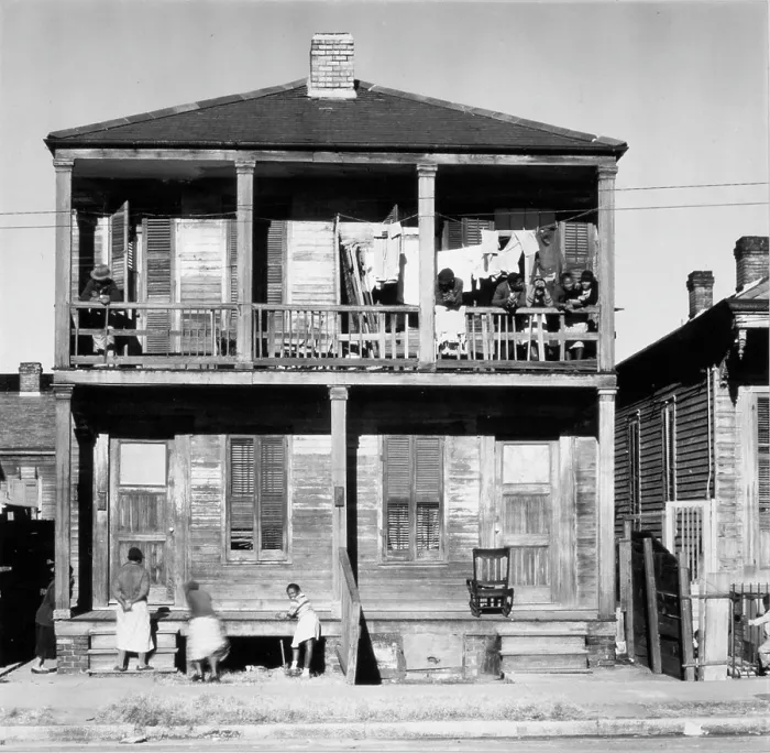 Framed Print : African American house, titled: Negro House in New Orleans, Louisiana, photograph by Walker Evans, January, 1936