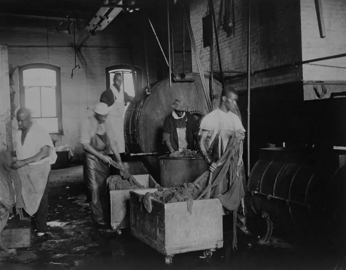 Framed Print : African American men, workers at the Bureau of Engraving & Printing, doing laundry in 1895. (BSLOC_2017_20_98)
