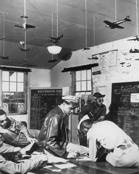 Framed Print : African American pilots training to carry out bombing missions under simulated combat conditions. At Selfridge Field, Mississippi, Ca. 1943 during World War 2. (BSLOC_2013_14_242) Framed Print : African American pilots training to carry out bombing missions under simulated combat conditions. At Selfridge Field, Mississippi, Ca. 1943 during World War 2. (BSLOC_2013_14_242)