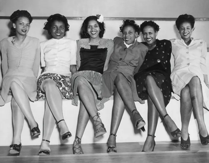 Framed Print : African American pin-up girls at Naval Air Station's Spring Formal Dance during World War 2. Seattle. April 10, 1944. (BSLOC_2013_14_186) Framed Print : African American pin-up girls at Naval Air Station's Spring Formal Dance during World War 2. Seattle. April 10, 1944. (BSLOC_2013_14_186)