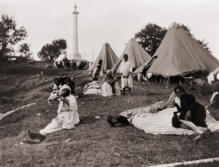 Framed Print : African American refugees in front of their temporary tent homes during the 1927 Mississippi River flood Framed Print : African American refugees in front of their temporary tent homes during the 1927 Mississippi River flood