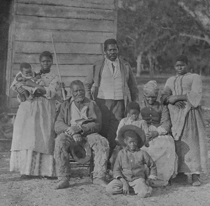 Framed Print : African American slave family representing five generations all born on the plantation of J. J. Smith, Beaufort, South Carolina Framed Print : African American slave family representing five generations all born on the plantation of J. J. Smith, Beaufort, South Carolina