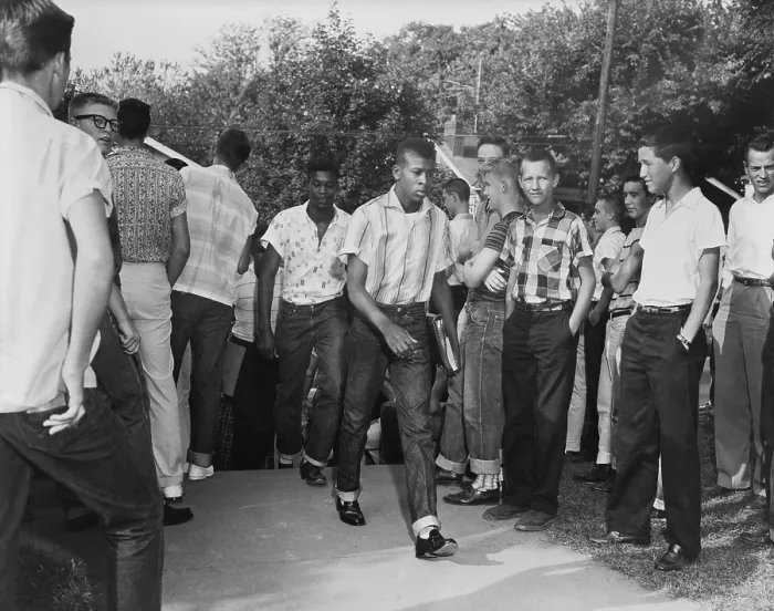 Framed Print : African American students arrive at Clinton High School Framed Print : African American students arrive at Clinton High School