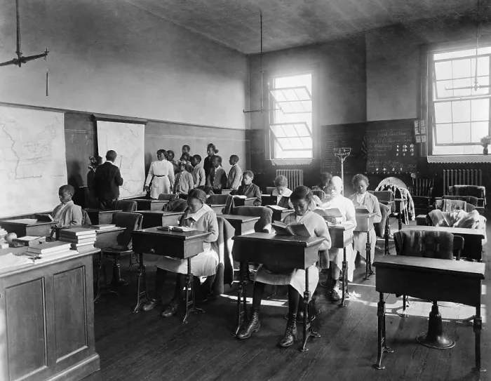 Framed Print : African American students in geography class at Thaddeus Stevens School. The school was a fresh air school, with large windows allowing good ventilation. CA. 1910 Framed Print : African American students in geography class at Thaddeus Stevens School. The school was a fresh air school, with large windows allowing good ventilation. CA. 1910