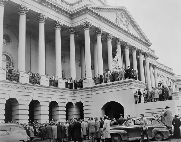Framed Print : Aftermath of the Puerto Rican terrorist shooting in the U.S. House of Representatives