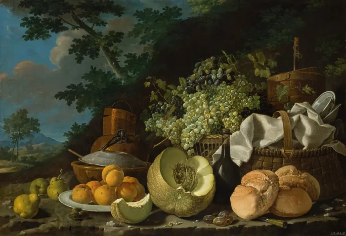 Framed Print : THE AFTERNOON MEAL, by Luis Melendez, 1772, Spanish painting, oil on canvas Framed Print : THE AFTERNOON MEAL, by Luis Melendez, 1772, Spanish painting, oil on canvas