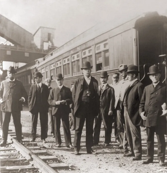 Framed Print : Agents of Roosevelt's Strike Arbitration Commission on a fact finding mission the coal regions Anthracite Coal Strike of 1902