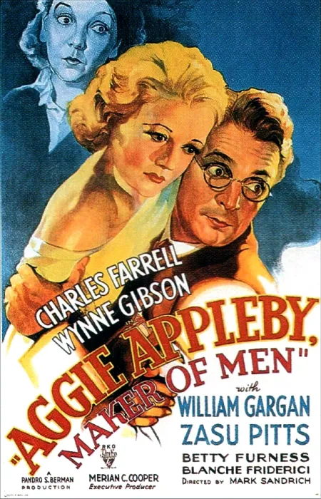 Framed Print : AGGIE APPLEBY MAKER OF MEN, US poster art, from left: Zasu Pitts, Wynne Gibson, Charles Farrell, 1933