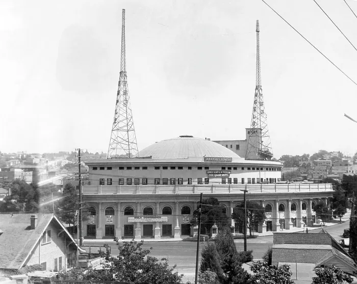 Framed Print : Aimee Semple McPherson's evangelical meeting place, The Angeles Temple, Los Angeles, California, September 11, 1930.. Courtesy: CSU Archives  /  Everett Collection