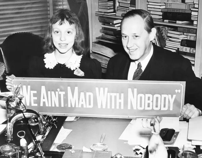Framed Print : We Ain't Mad With Nobody is the Christmas message of Harry and Diana Hopkins. The widowed Hopkins and Diana lived in the FDR White House. Dec. 24, 1940. (CSU_2015_9_887)