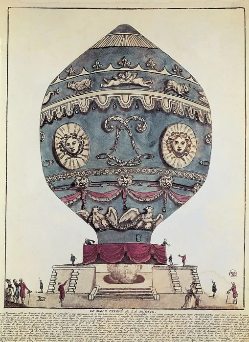 Framed Print : Air balloon of the brothers Jacques-tienne and Joseph-Michel Montgolfier