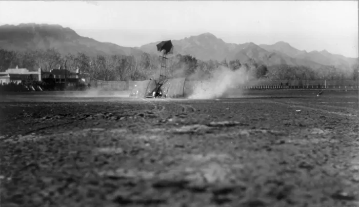 Framed Print : Airplane, just after crash, with tail in air, El Paso, Texas, 1911 Framed Print : Airplane, just after crash, with tail in air, El Paso, Texas, 1911