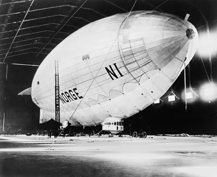 Framed Print : Airship Norge in its hangar before the Amundsen-Ellsworth Transpolar Flight. From Spitzbergen the ship flew over the North Pole on May 12, 1926 Framed Print : Airship Norge in its hangar before the Amundsen-Ellsworth Transpolar Flight. From Spitzbergen the ship flew over the North Pole on May 12, 1926