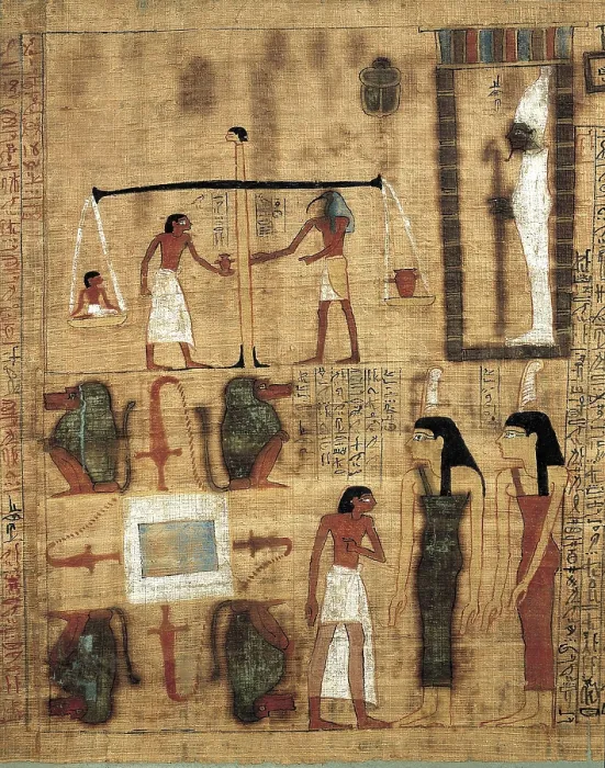 Framed Print : AISA / Everett Collection The Book of the Dead. 1070 -945 BC. God Thoth weighting the soul of the deceased. Old Egyptian documents collection on magical and religious topics Framed Print : AISA / Everett Collection The Book of the Dead. 1070 -945 BC. God Thoth weighting the soul of the deceased. Old Egyptian documents collection on magical and religious topics