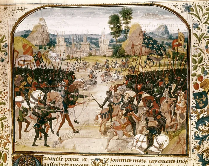 Framed Print : AISA / Everett Collection Edward The Black Prince (1330-1376); John II the Good (1319-1364); FROISSART, Jean (1333-1410). Picture of the Chroniques by Jean Froissart Framed Print : AISA / Everett Collection Edward The Black Prince (1330-1376); John II the Good (1319-1364); FROISSART, Jean (1333-1410). Picture of the Chroniques by Jean Froissart