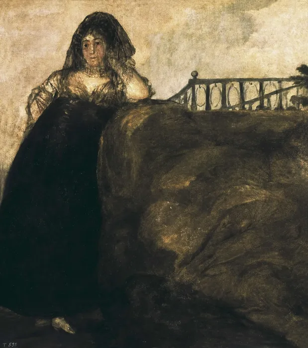 Framed Print : AISA / Everett Collection GOYA Y LUCIENTES, Francisco de (1746-1828). Manola (La Leocadia). 1819-1823. Mural painting mounted on canvas