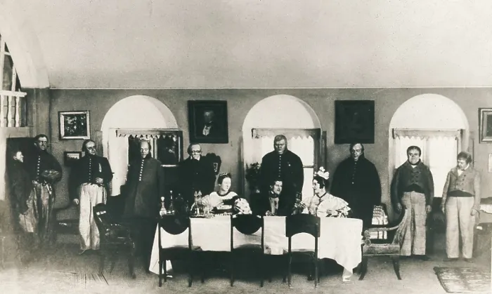 Framed Print : AISA / Everett Collection NEMIROVICH-DANCHENKO, Vladimir I. (1859-1943); Stanislavsky, Konstantin Sergeyevich (1863-1938); GOGOL, Nikolai Vasilievich (1809-1852)