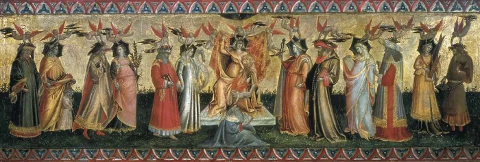 Framed Print : AISA / Everett Collection PONTE, Giovanni dal (1376-1437). The Seven Liberal Arts. ca. 1435. Panel for the front side of a chest