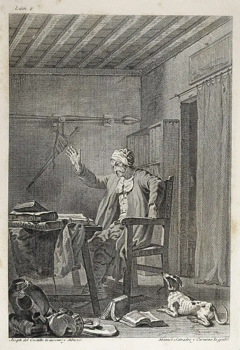 Framed Print : AISA / Everett Collection SALVADOR CARMONA, Manuel (1734-1820); CARNICERO, Antonio (1748-1814). The character and pursuits of the famous gentleman Don Quixote. 1780 Framed Print : AISA / Everett Collection SALVADOR CARMONA, Manuel (1734-1820); CARNICERO, Antonio (1748-1814). The character and pursuits of the famous gentleman Don Quixote. 1780