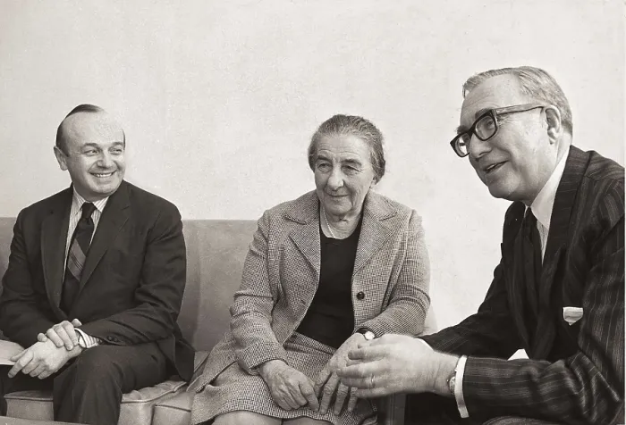 Framed Print : AISA / Everett Collection TEKOAH, Yosef (1925); HAMBRO, Edvard (1911-1977); MEIR, Golda (1898-1978)