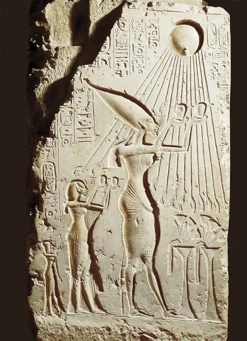 Framed Print : Akhenaten and his family offering to the sun-god Aten. 1364 - 1347 BC. Egyptian art. New Kingdom. Relief on rock. EGYPT. Cairo. Egyptian Museum. Proc: EGYPT. Amarna Framed Print : Akhenaten and his family offering to the sun-god Aten. 1364 - 1347 BC. Egyptian art. New Kingdom. Relief on rock. EGYPT. Cairo. Egyptian Museum. Proc: EGYPT. Amarna