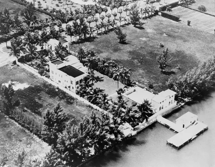 Framed Print : Al Capone's luxurious Florida estate was cited as evidence of his extravagant life style during his 1931 tax evasion trial