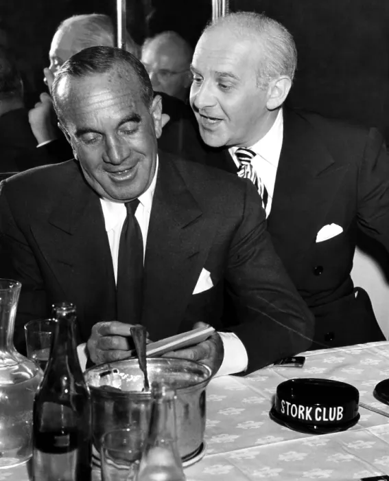 Framed Print : Al Jolson, and Walter Winchell, at the Stork Club, New York, circa 1944. Courtesy: CSU Archives / Everett Collection