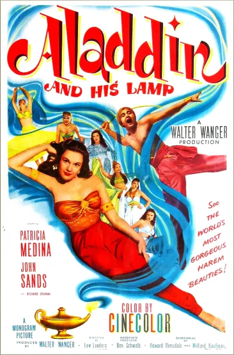 Framed Print : ALADDIN AND HIS LAMP, US poster, from left: Patricia Medina, Johnny Sands, 1952