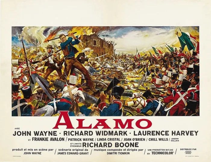 Framed Print : THE ALAMO, John Wayne (center), Richard Widmark (back left), Laurence Harvey (back right) on UK poster art, 1960 Framed Print : THE ALAMO, John Wayne (center), Richard Widmark (back left), Laurence Harvey (back right) on UK poster art, 1960