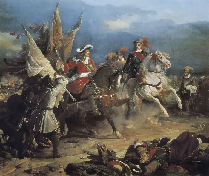 Framed Print : ALAUX, Jean (1786-1864). Battle of Villaviciosa, 10th December 1710. 1836. Episode from the War of the Spanish Succession (10th December 1710). Oil on canvas. FRANCE. Versailles Framed Print : ALAUX, Jean (1786-1864). Battle of Villaviciosa, 10th December 1710. 1836. Episode from the War of the Spanish Succession (10th December 1710). Oil on canvas. FRANCE. Versailles